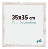 Catania MDF Fotokader 35x35cm White Wash Maat | Yourdecoration.be