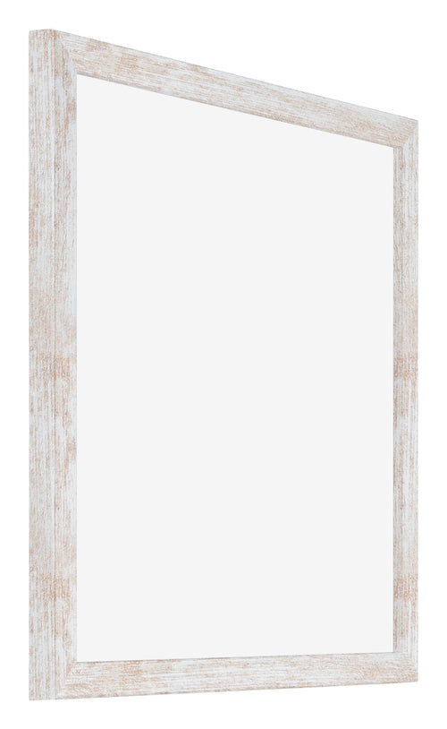 Catania MDF Fotokader 55x55cm White Wash Voorzijde Schuin | Yourdecoration.be