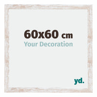Catania MDF Fotokader 60x60cm White Wash Maat | Yourdecoration.be