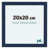 Como MDF Fotokader 20x20cm Donkerblauw Geveegd Voorzijde Maat | Yourdecoration.be