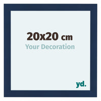 Como MDF Fotokader 20x20cm Donkerblauw Geveegd Voorzijde Maat | Yourdecoration.be