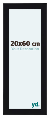 Como MDF Fotokader 20x60cm Zwart Hoogglans Voorzijde Maat | Yourdecoration.be