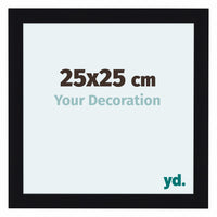 Como MDF Fotokader 25x25cm Zwart Hoogglans Voorzijde Maat | Yourdecoration.be