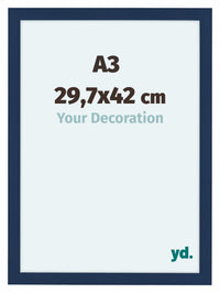 Como MDF Fotokader 29 7x42cm A3 Donkerblauw Geveegd Voorzijde Maat | Yourdecoration.be