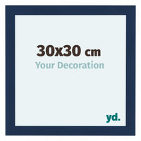 Como MDF Fotokader 30x30cm Donkerblauw Geveegd Voorzijde Maat | Yourdecoration.be
