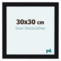 Como MDF Fotokader 30x30cm Zwart Hoogglans Voorzijde Maat | Yourdecoration.be