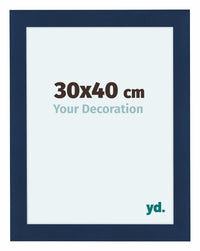 Como MDF Fotokader 30x40cm Donkerblauw Geveegd Voorzijde Maat | Yourdecoration.be