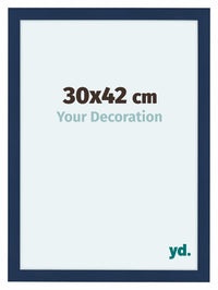 Como MDF Fotokader 30x42cm Donkerblauw Geveegd Voorzijde Maat | Yourdecoration.be