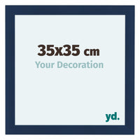 Como MDF Fotokader 35x35cm Donkerblauw Geveegd Voorzijde Maat | Yourdecoration.be
