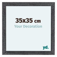 Como MDF Fotokader 35x35cm Grijs Geveegd Voorzijde Maat | Yourdecoration.be