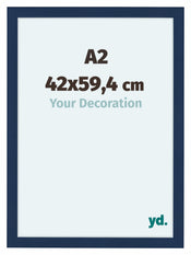 Como MDF Fotokader 42x59 4cm A2 Donkerblauw Geveegd Voorzijde Maat | Yourdecoration.be