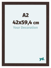 Como MDF Fotokader 42x59 4cm A2 Eiken Donker Voorzijde Maat | Yourdecoration.be