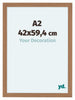 Como MDF Fotokader 42x59 4cm A2 Notenhout Licht Voorzijde Maat | Yourdecoration.be