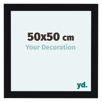 Como MDF Fotokader 50x50cm Zwart Hoogglans Voorzijde Maat | Yourdecoration.be