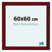 Como MDF Fotokader 60x60cm Wijnrood Geveegd Voorzijde Maat | Yourdecoration.be