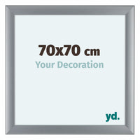 Como MDF Fotokader 70x70cm Zilver Mat Voorzijde Maat | Yourdecoration.be