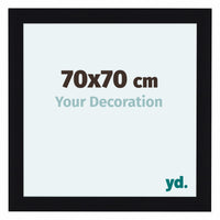Como MDF Fotokader 70x70cm Zwart Hoogglans Voorzijde Maat | Yourdecoration.be