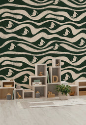 Disney Donald Duck Green Waves Interieur Fotobehang DX4 201 | Yourdecoration.be
