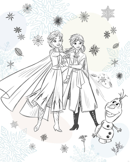 Disney Frozen Sketch Sisters Fotobehang DX4 223 | Yourdecoration.be