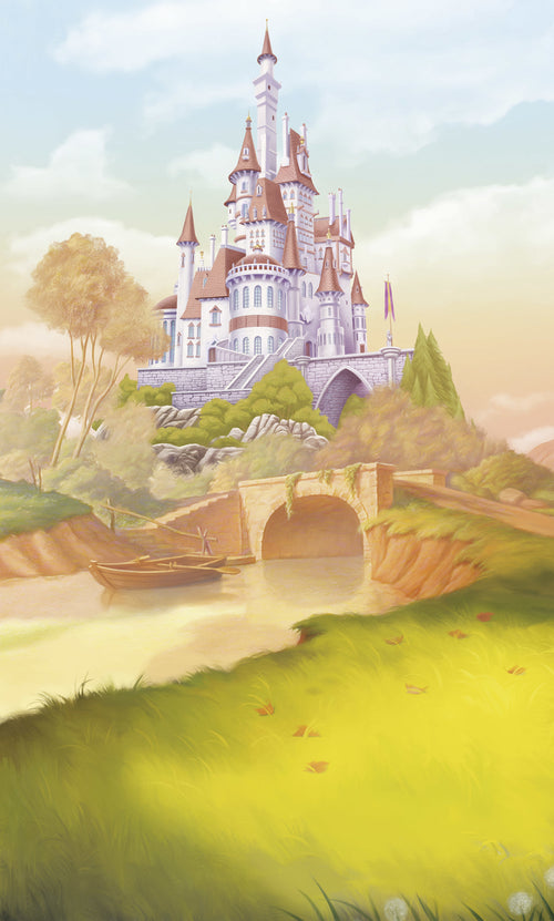 Disney Princess Belle Castle River Fotobehang DX3 227 | Yourdecoration.be