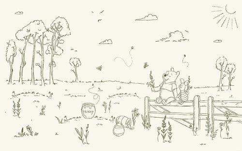Disney Winnie the Pooh Bee at one with Nature Fotobehang DX8 193 | Yourdecoration.be
