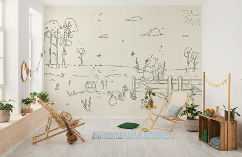 Disney Winnie the Pooh Bee at one with Nature Interieur Fotobehang DX8 193 | Yourdecoration.be