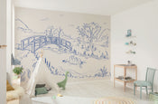 Disney Winnie the Pooh Blue Ink Interieur Fotobehang DX7 235 | Yourdecoration.be