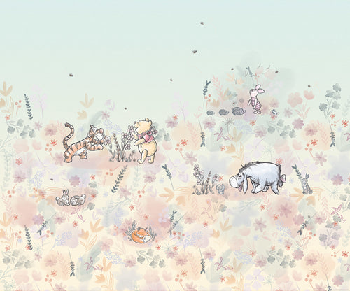 Disney Winnie the Pooh Flowerfield Fotobehang DX6 194 | Yourdecoration.be
