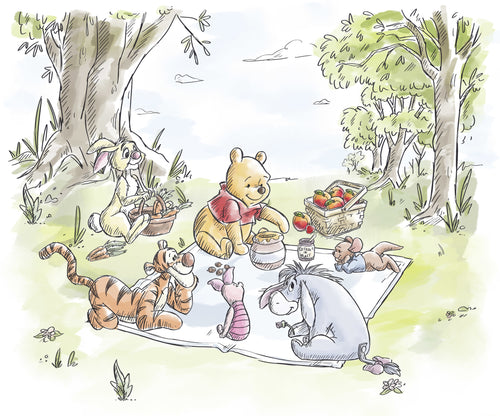 Disney Winnie the Pooh Nice for Picnics Fotobehang DX6 217 | Yourdecoration.be