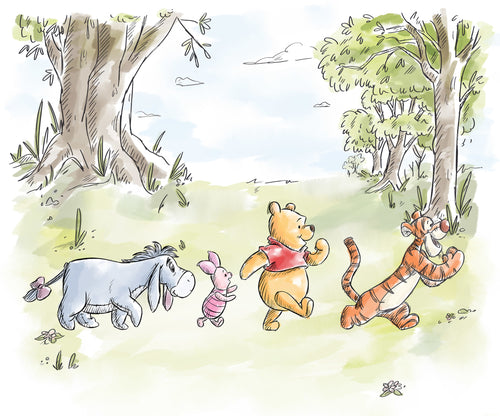 Disney Winnie the Pooh Walk Together Fotobehang DX6 228 | Yourdecoration.be