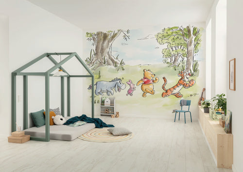 Disney Winnie the Pooh Walk Together Interieur Fotobehang DX6 228 | Yourdecoration.be