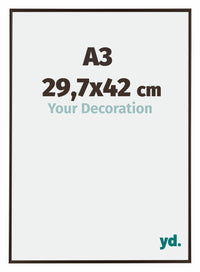 Evry Kunststof Fotokader 29-7x42cm A3 Antraciet Voorzijde Maat | Yourdecoration.be