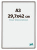 Evry Kunststof Fotokader 29-7x42cm A3 Antraciet Voorzijde Maat | Yourdecoration.be