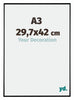 Evry Kunststof Fotokader 29 7x42cm A3 Zwart Hoogglans Voorzijde Maat | Yourdecoration.be