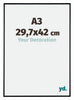Evry Kunststof Fotokader 29 7x42cm A3 Zwart Mat Voorzijde Maat | Yourdecoration.be