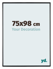 Evry Kunststof Fotokader 75x98cm Zwart Hoogglans Voorzijde Maat | Yourdecoration.be