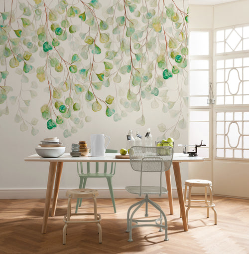 Fotobehang Douche de Feuilles 300x250cm FLX6 044 Sfeer | Yourdecoration.be