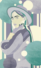 Fotobehang Woman Hat Color 150x250cm Komar FLX3 062 | Yourdecoration.be