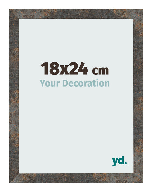 Fotokader 18x24 cm Geoxideerd Metaal MDF Bologna Voorzijde Maat | Yourdecoration.be