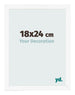 Fotokader 18x24 cm Wit Mat MDF Bologna Voorzijde Maat | Yourdecoration.be