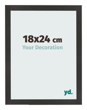 Fotokader 18x24 cm Zwart Mat MDF Bologna Voorzijde Maat | Yourdecoration.be