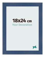 Fotokader 18x24cm Donkerblauw Geveegd MDF Pisa Voorzijde Maat | Yourdecoration.be