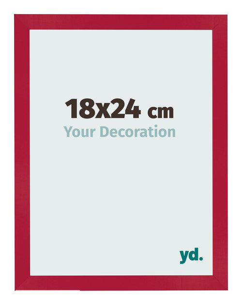 Fotokader 18x24cm Rood MDF Bologna Voorzijde Maat | Yourdecoration.be