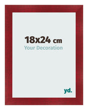 Fotokader 18x24cm Wijnrood Geveegd MDF Pisa Voorzijde Maat | Yourdecoration.be