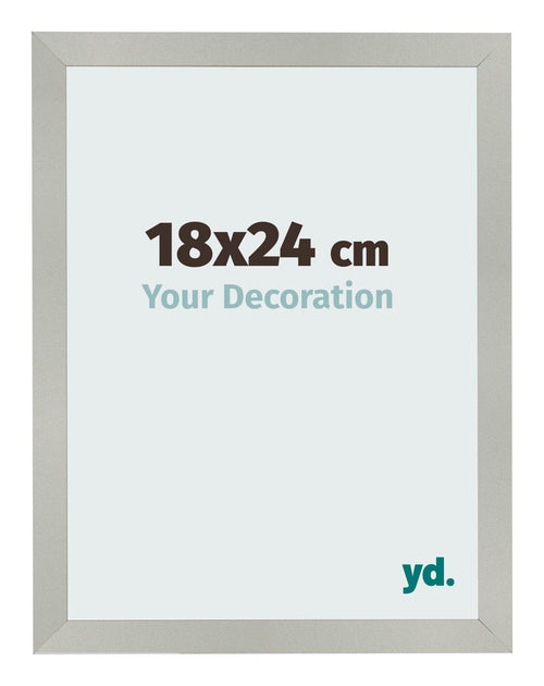Fotokader 18x24cm Zilver Mat MDF Bologna Voorzijde Maat | Yourdecoration.be