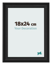 Fotokader 18x24cm Zwart Houtnerf MDF Lazio Voorzijde Maat | Yourdecoration.be