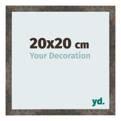 Fotokader 20x20 cm Geoxideerd Metaal MDF Bologna Voorzijde Maat | Yourdecoration.be