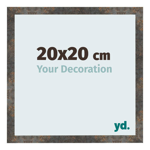 Fotokader 20x20 cm Geoxideerd Metaal MDF Bologna Voorzijde Maat | Yourdecoration.be