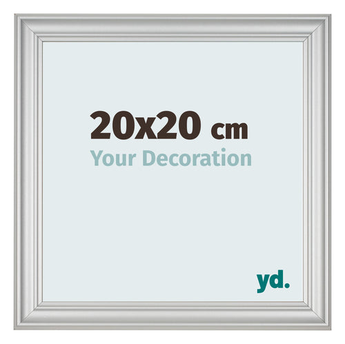 Fotokader 20x20cm Zilver Mat MDF Lazio Voorzijde Maat | Yourdecoration.be
