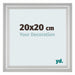 Fotokader 20x20cm Zilver Mat MDF Lazio Voorzijde Maat | Yourdecoration.be